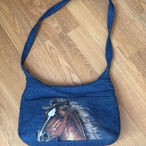 Demin Horse Bag/Crossbody NWOT